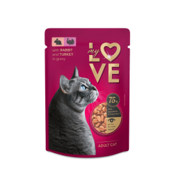 MY LOVE KOT karma mokra z królikiem i indykiem w sosie 85g
